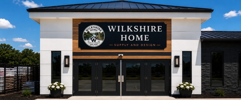 Front entrance of Wilkshire Home Supply & Design in Bolivar, Ohio